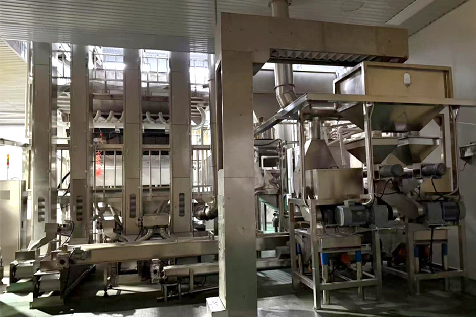 Машина для очистки половинок ядер и цветовой сортировки